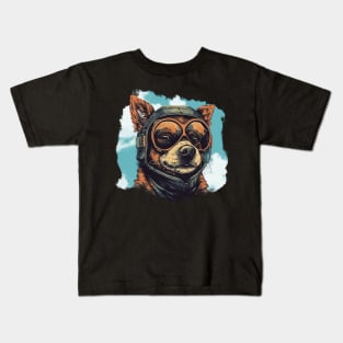 Aviator dog Kids T-Shirt